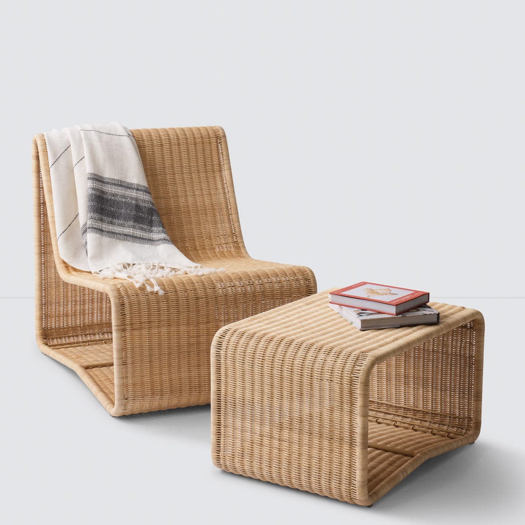 Blacklionmotorrow Handwoven Wicker Ottoman – Natural Bohemian Footrest for Indoor Living