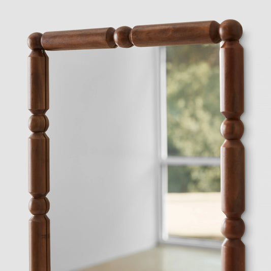 Blacklionmotorrow Kaia Acacia Wood Mirror - Elegant Handcrafted Design