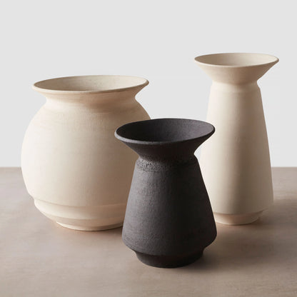 Blacklionmotorrow Alameda Vase Set - Textured Ceramic Trio for Home Decor
