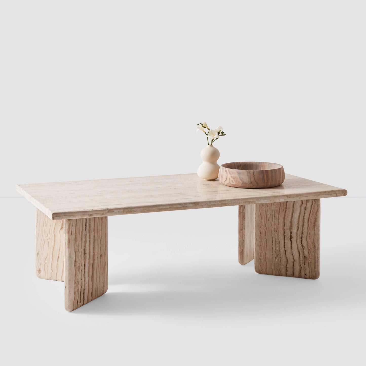 Blacklionmotorrow Amata Travertine Coffee Table – Modern Handcrafted Centerpiece