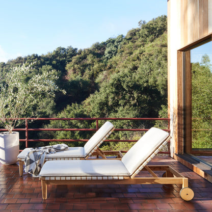 Blacklionmotorrow Dunes Sun Lounger – Premium Teak Outdoor Lounge Chair