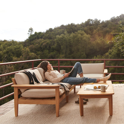 Blacklionmotorrow Dunes Teak 2-Seat Sofa – Luxurious Outdoor Seating