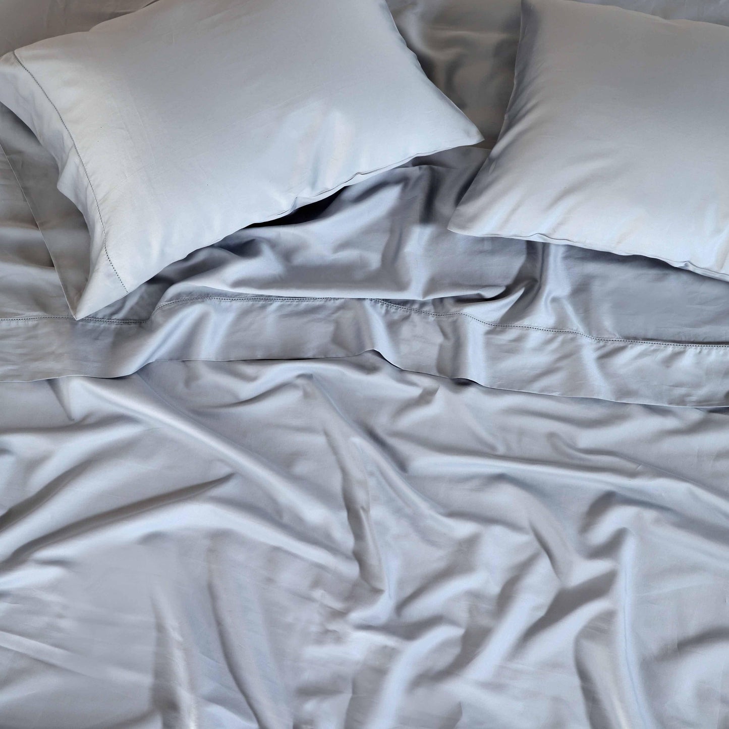 Blacklionmotorrow Egyptian Cotton Sateen Pillowcases - 300 Thread Count, Soft & Lustrous