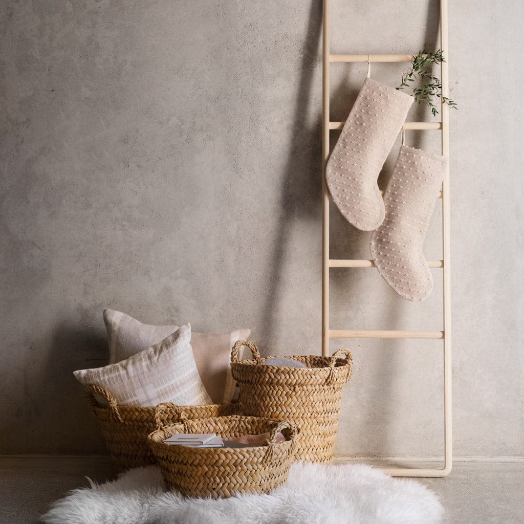 Blacklionmotorrow Handwoven Totora Storage Basket