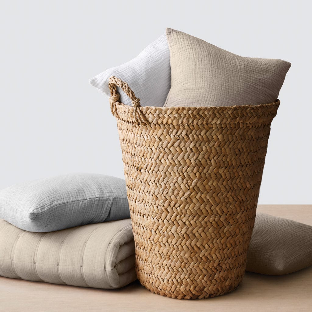 Blacklionmotorrow Handwoven Totora Storage Basket