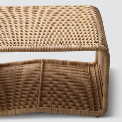 Blacklionmotorrow Handwoven Wicker Ottoman – Natural Bohemian Footrest for Indoor Living
