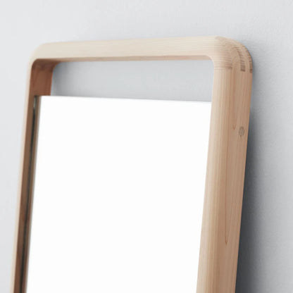 Hinoki Wood Floor Mirror – Premium Light Wood Design