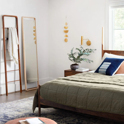 Hinoki Wood Floor Mirror – Premium Light Wood Design