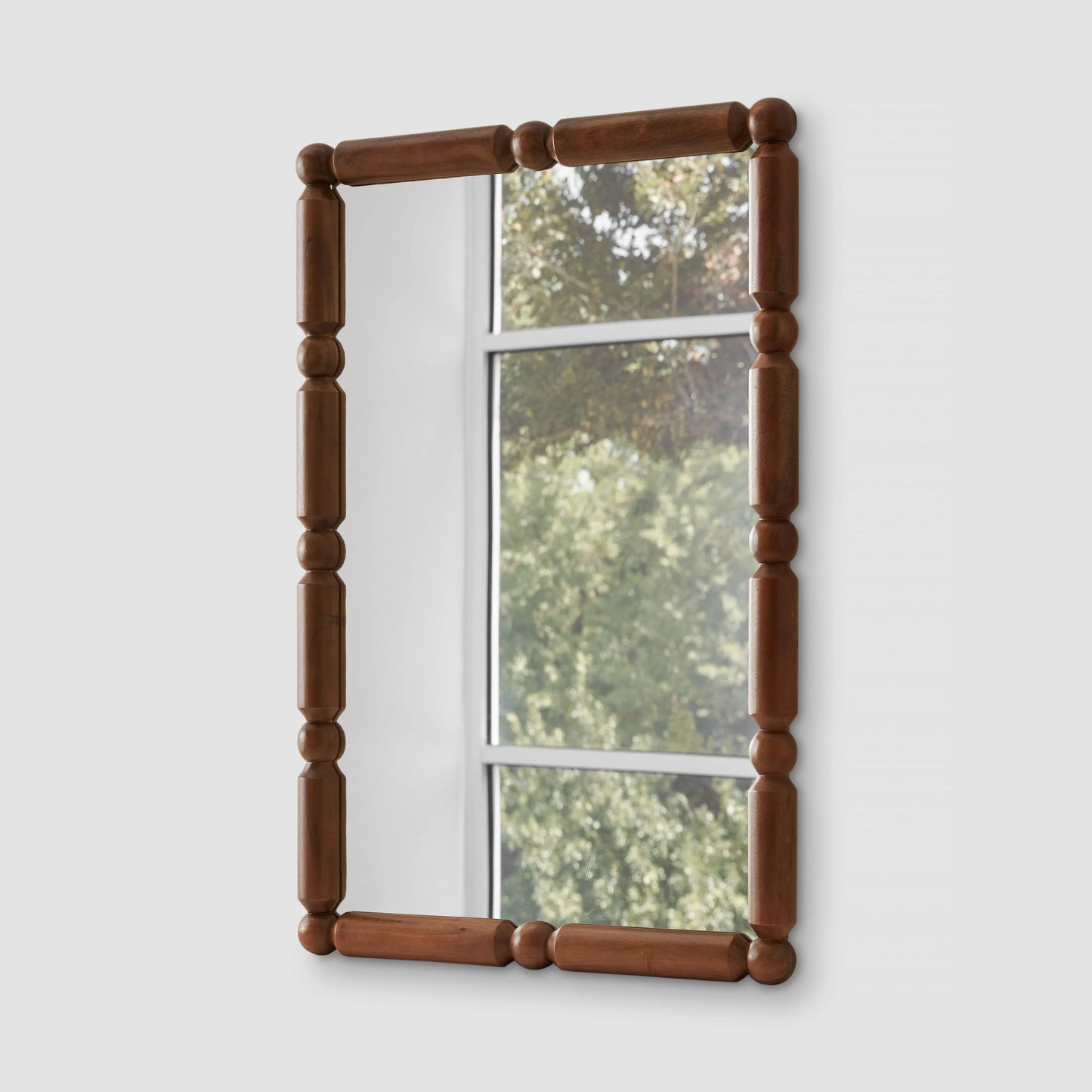 Blacklionmotorrow Kaia Acacia Wood Mirror - Handcrafted Wall Mirror