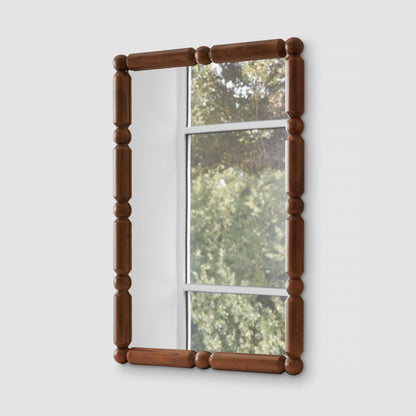 Blacklionmotorrow Kaia Acacia Wood Mirror - Handcrafted Wall Mirror