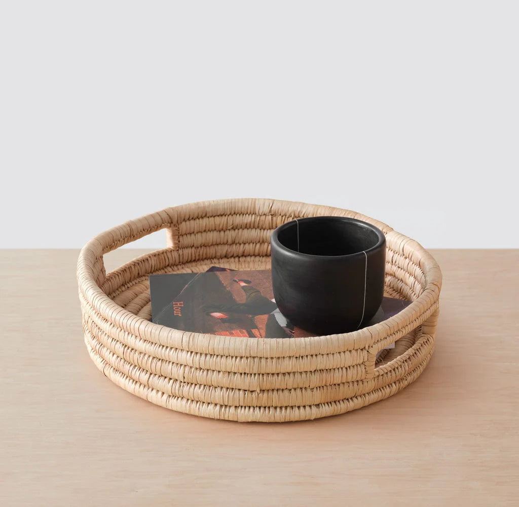 Blacklionmotorrow Mawa Tray - Handwoven Palm Leaf Catch-All