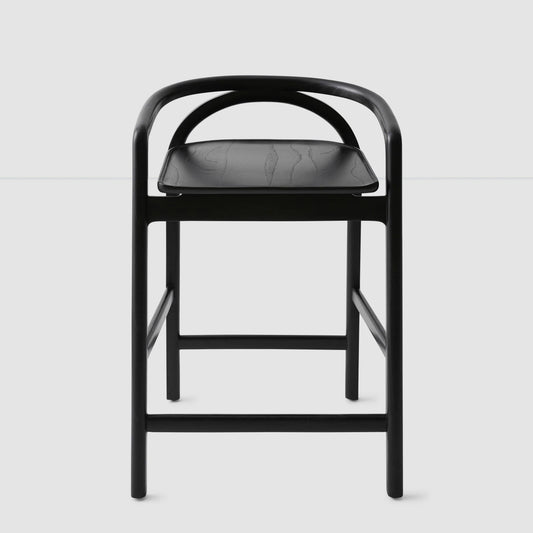 Blacklionmotorrow Meru Counter Stool in Black – modern mindi wood stool