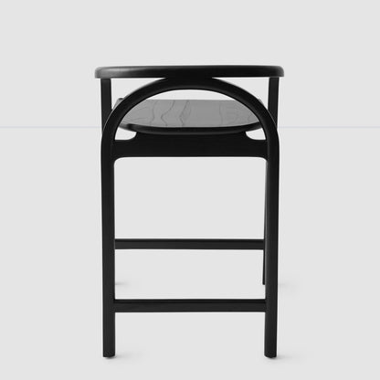 Blacklionmotorrow Meru Counter Stool - Black | Modern Mindi Wood