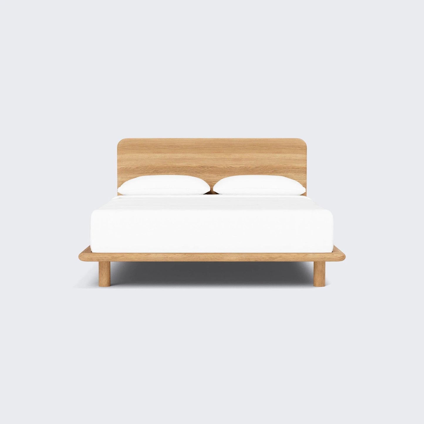Blacklionmotorrow Ravi Platform Bed - Modern Oak Wood Frame