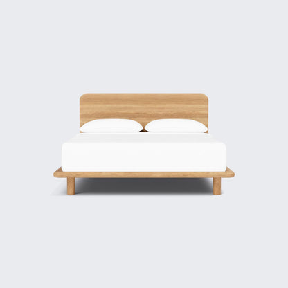 Blacklionmotorrow Ravi Platform Bed - Modern Oak Wood Frame