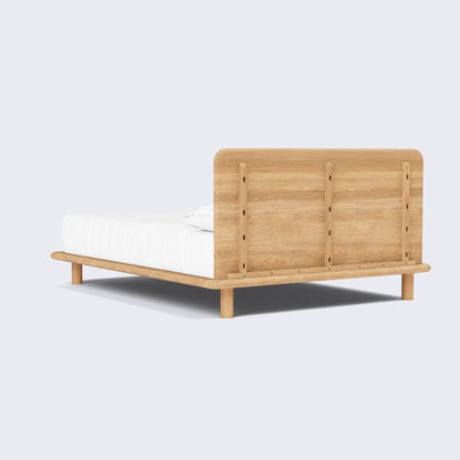 Blacklionmotorrow Ravi Platform Bed - Modern Oak Wood Frame